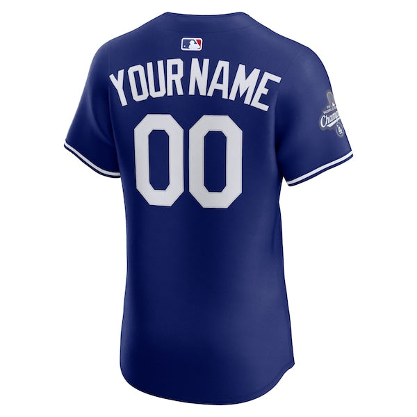 Los Angeles Dodgers Nike 2025 World Series Champions Alternate? Elite Custom Jersey - Royal/Cream - Image 5