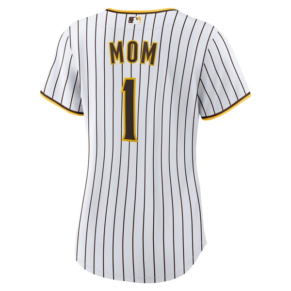 San Diego Padres Nike Women's #1 Mom Home Replica Jersey - White - Image 3