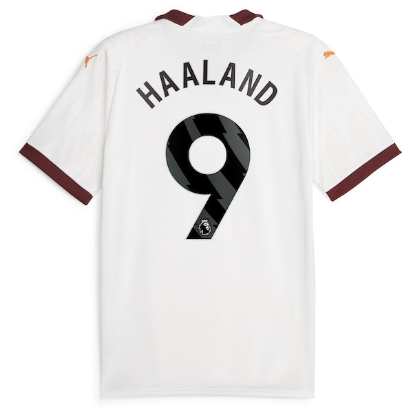 Erling Haaland Manchester City Puma 2023/24 Away Replica Jersey - White - Image 3