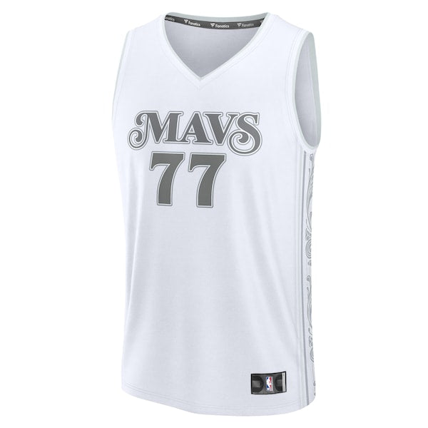Luka Don?i? Dallas Mavericks Youth 2024/25 Fast Break Player Jersey - City Edition - White - Image 2
