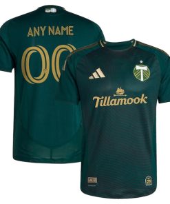 Portland Timbers adidas 2025 Forever Green & Gold Authentic Custom Jersey - Green