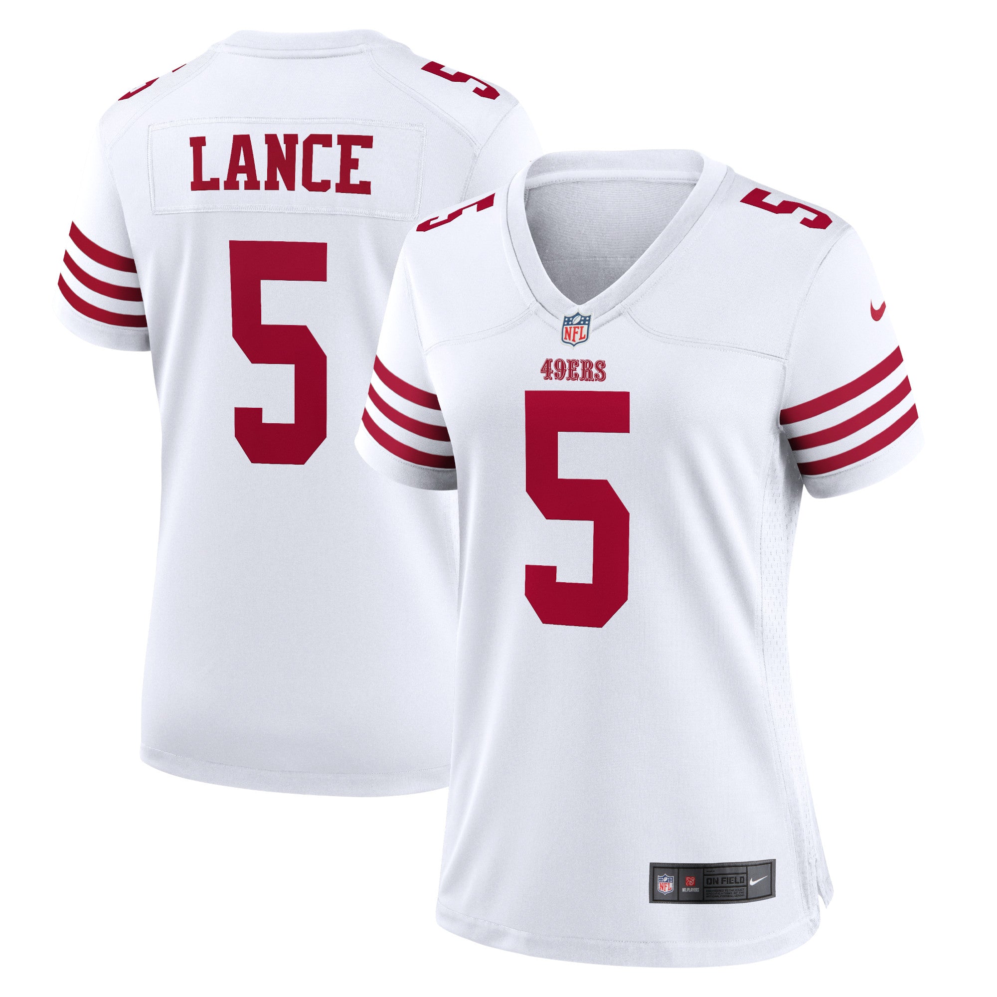 Trey Lance San Francisco 49ers Nike Women's Player Jersey - Scarlet/White - Image 6