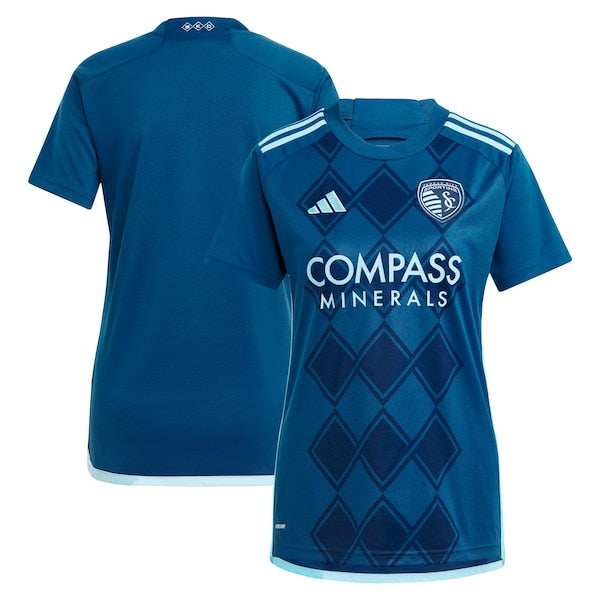Sporting Kansas City adidas Women's 2024 Diamonds Our Forever Replica Jersey?ยจC Navy