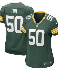 Zach Tom Green Bay Packers Nike Women's Player Game Jersey - Green