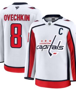 Alexander Ovechkin Washington Capitals  Away Premium Jersey - White/Black/Red