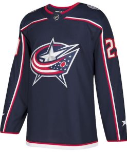 Alternative view of Patrik Laine Columbus Blue Jackets adidas Home Authentic Player Jersey - Navy