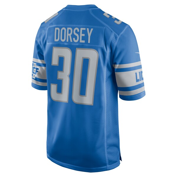 Khalil Dorsey Detroit Lions Nike Game Jersey - Blue - Image 3