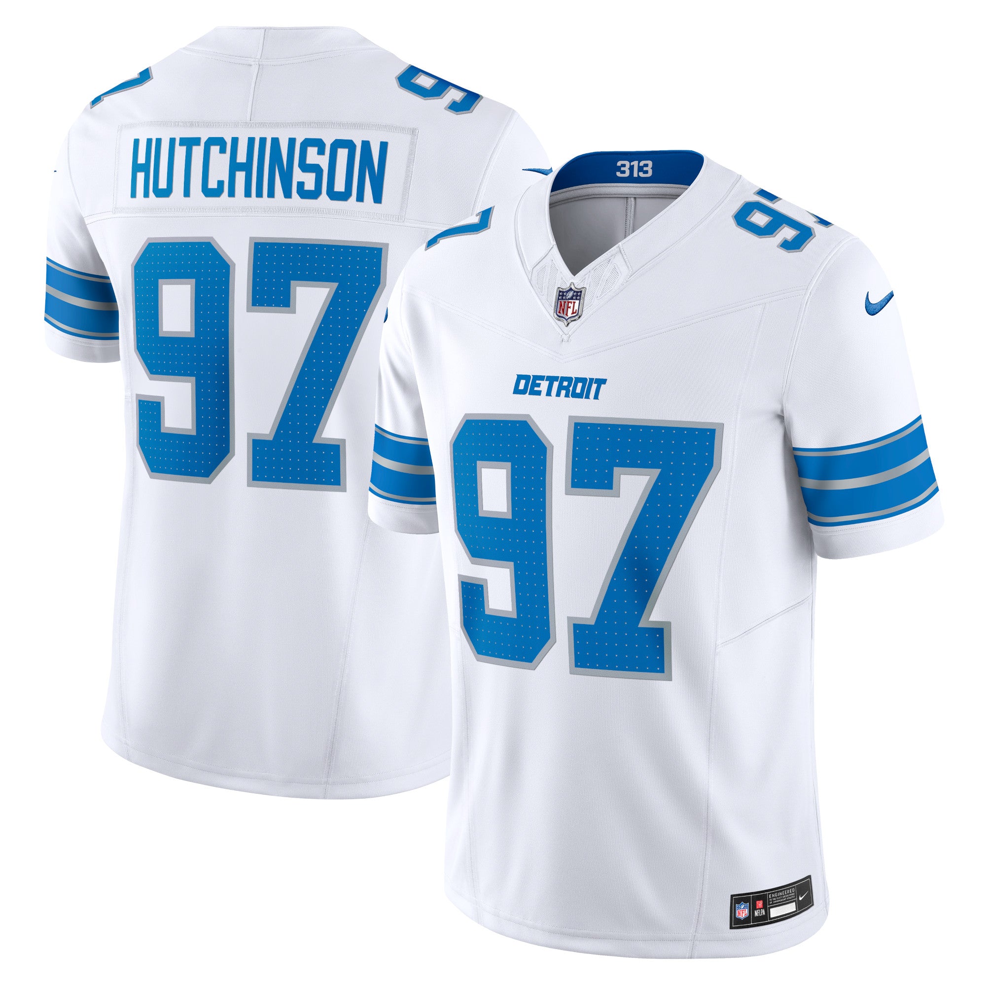 Aidan Hutchinson Detroit Lions Nike Vapor F.U.S.E. Limited Jersey - Blue - Image 6