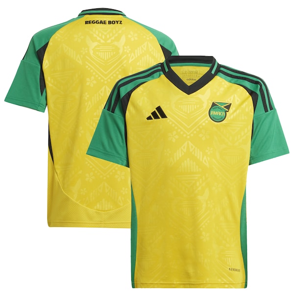 Jamaica National Team adidas Youth 2024 Home Replica Jersey - Yellow/Black - Image 2