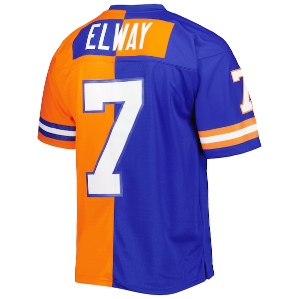 John Elway Denver Broncos 1990 Split Legacy Replica Jersey - Royal/Orange - Image 3