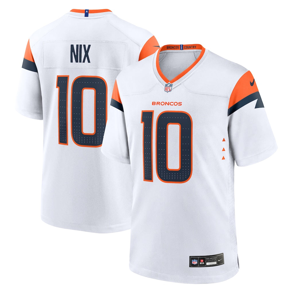 Youth Bo Nix Denver Broncos Nike Alternate Game Jersey - Navy/White - Image 3