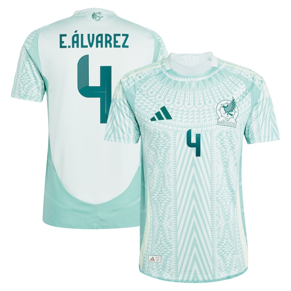 Edson Alvarez Mexico National Team adidas 2024 Away Authentic Player Jersey - Green/Burgundy - Image 3