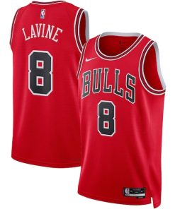 Alternative view of Zach LaVine Chicago Bulls Nike Unisex Swingman Jersey - Icon Edition - Red/White