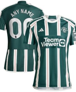 Manchester United adidas 2023/24 Away Replica Custom Jersey - Green