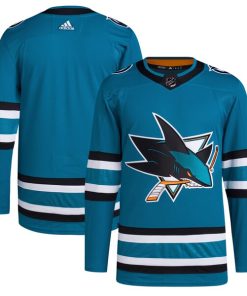 San Jose Sharks adidas Men's Home Primegreen Authentic Jersey - Teal