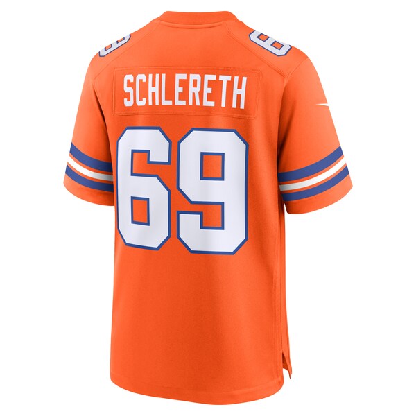 Mark Schlereth Denver Broncos Nike Mile High Collection 1977 Throwback Retired Player Game Jersey - Orange - Image 3