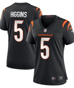 Alternative view of Tee Higgins Cincinnati Bengals Nike Women's Game Player Jersey - Black/Orange