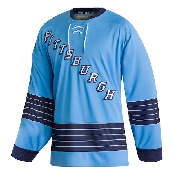 Pittsburgh Penguins adidas Team Classics Authentic Blank Jersey - Light Blue - Image 2
