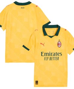 Alternative view of AC Milan Puma Youth 2025/26 Third Replica Jersey - Yellow/White