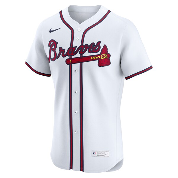 Ronald Acu?a Jr. Atlanta Braves Nike Home Elite Player Jersey - White/Red/Navy - Image 2