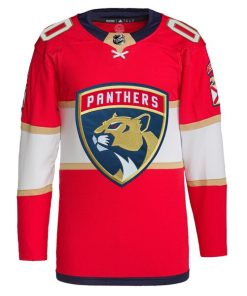 Alternative view of Florida Panthers adidas  Home  Primegreen Authentic Custom Jersey - Red