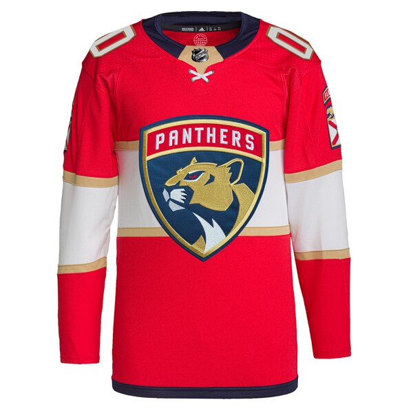 Florida Panthers adidas Home Primegreen Authentic Custom Jersey - Red - Image 2