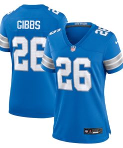 Alternative view of Jahmyr Gibbs Detroit Lions Nike Women's Game Jersey - Blue