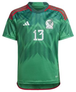 Alternative view of Guillermo Ochoa Mexico National Team adidas Youth 2022/23 Home Replica Player Jersey - Green