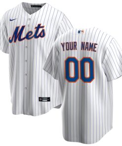 New York Mets Nike Home Replica Custom Jersey - White