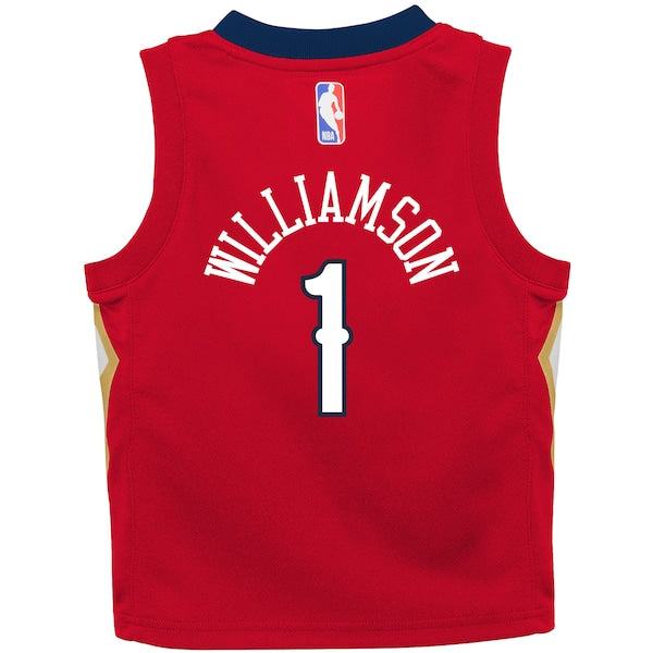 Zion Williamson New Orleans Pelicans Jordan Brand Toddler 2020/21 Jersey - Red - Statement Edition - Image 3