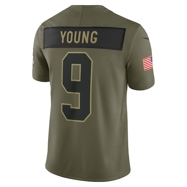 Bryce Young Carolina Panthers Nike 2025 Salute to Service Limited Jersey - Olive - Image 3