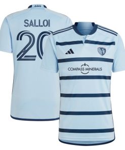 Daniel Salloi Sporting Kansas City adidas 2024 Hoops 4.0 Replica Player Jersey - Light Blue