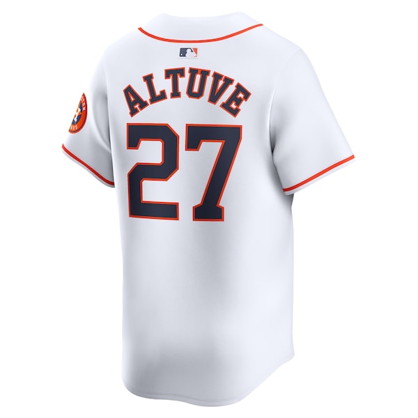 Jose Altuve Houston Astros Nike Youth Home Limited Player Jersey - White - Image 3