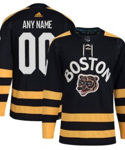 Boston Bruins adidas 2023 NHL Winter Classic Authentic Custom Jersey - Black