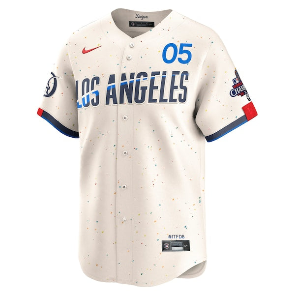 Freddie Freeman Los Angeles Dodgers Nike 2024 World Series Champions City Connect Limited Player Jersey - Cream - Image 2
