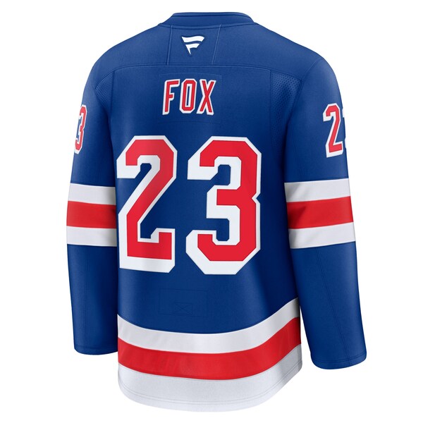 Adam Fox New York Rangers Home Premium Jersey - Blue - Image 4