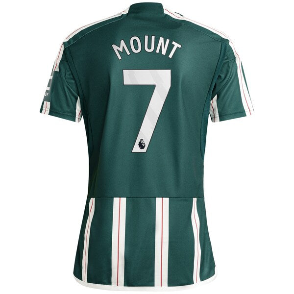 Mason Mount Manchester United adidas 2023/24 Away Replica Player Jersey - Green/Red - Image 4