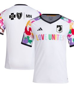 Minnesota United FC adidas 2024 Pride Pre-Match Top - White