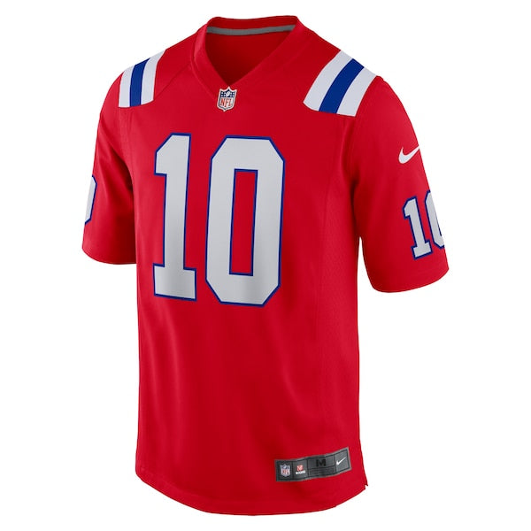 Drake Maye New England Patriots Nike 2024 NFL Draft First Round Pick Player Game Jersey - Red - Image 2