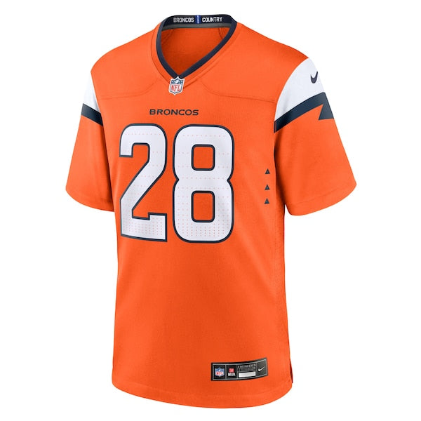 Tyler Badie Denver Broncos Nike Team Game Jersey - Orange - Image 2