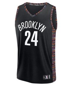 Alternative view of Cam Thomas Brooklyn Nets  2025/26 City Edition Fast Break Jersey - Black