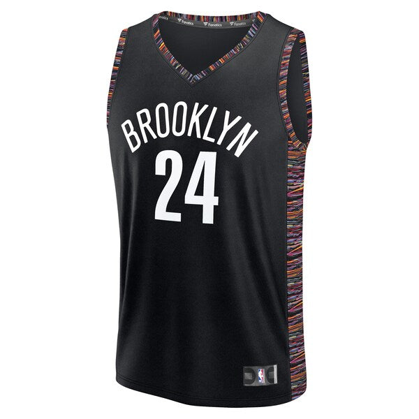 Cam Thomas Brooklyn Nets 2025/26 City Edition Fast Break Jersey - Black - Image 2