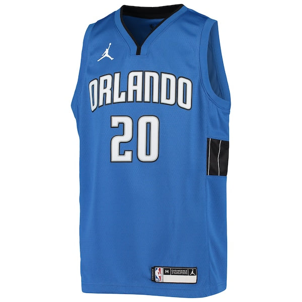 Markelle Fultz Orlando Magic Jordan Brand Youth 2020/21 Swingman Jersey - Statement Edition - Blue - Image 2