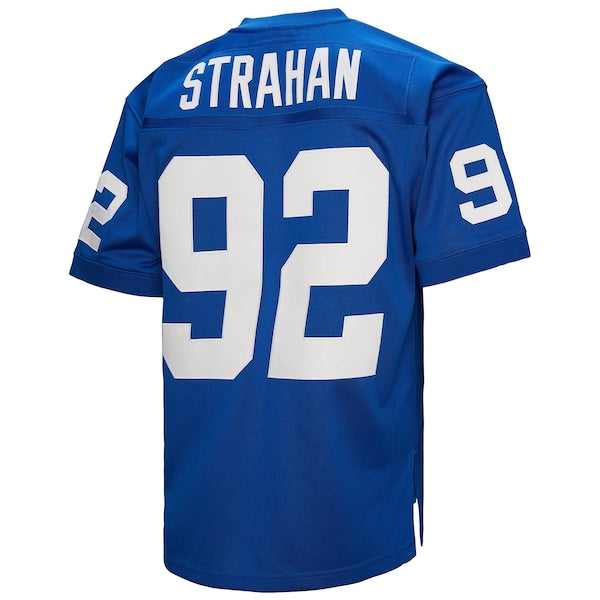 Michael Strahan New York Giants 1994 Authentic Throwback Retired Player Jersey - Royal - Image 3