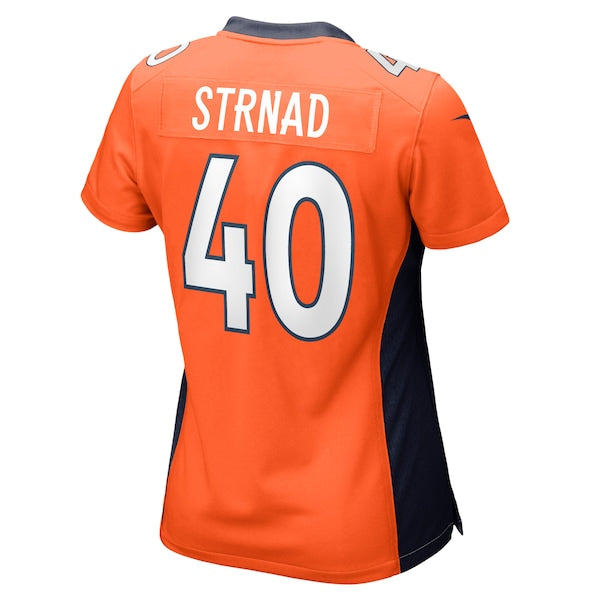 Justin Strnad Denver Broncos Nike Women's Game Jersey - Orange - Image 3