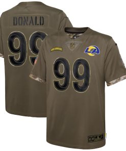 Aaron Donald Los Angeles Rams Nike Youth 2022 Salute To Service Player Limited Jersey - Olive