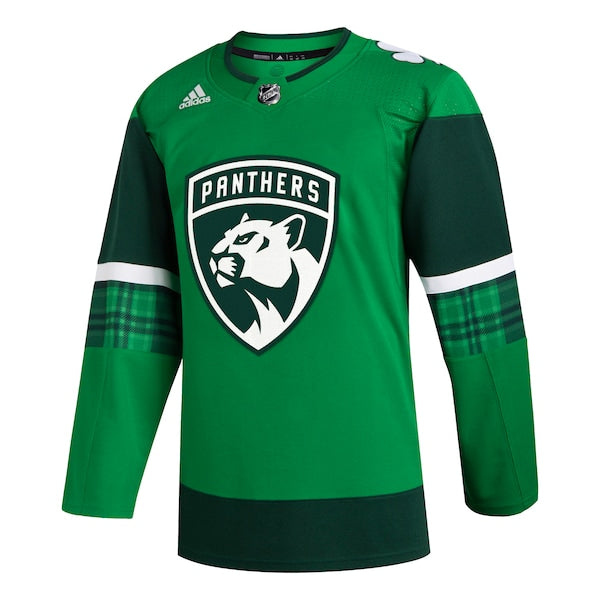 Florida Panthers adidas 2023 St. Patrick's Day Primegreen Authentic Jersey - Kelly Green - Image 2