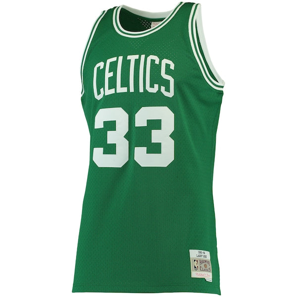 Larry Bird Boston Celtics 1985/86 Big & Tall Hardwood Classics Swingman Jersey - Kelly Green - Image 2