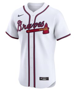 Alternative view of Reynaldo Lopez Atlanta Braves Nike Home Elite Player Jersey - White