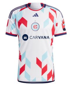 Alternative view of Chris Mueller Chicago Fire adidas 2024 A Kit For All Authentic Player Jersey?¨C White